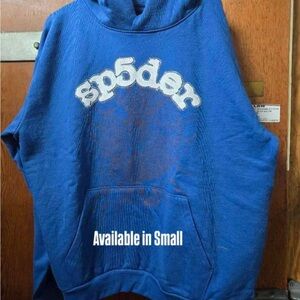 Sp5der Blue Men's Cardigan Sweater